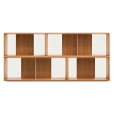 Lot de 4 étagères Litto modulables en placage de bois 168 x 76 cm