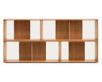 Lot de 4 étagères Litto modulables en placage de bois 168 x 76 cm