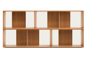 Lot de 4 étagères Litto modulables en placage de bois 168 x 76 cm
