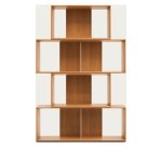 Lot de 4 étagères Litto modulables en placage de bois 168 x 76 cm