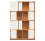 Lot de 4 étagères Litto modulables en placage de bois 168 x 76 cm