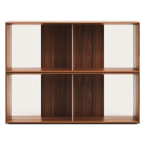 Lot de 2 étagères Litto modulables en placage de bois 101 x 76 cm