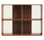 Set of 2 Litto modular shelves in wood veneer 101 x 76 cm