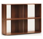 Set of 2 Litto modular shelves in wood veneer 101 x 76 cm
