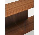 Set of 2 Litto modular shelves in wood veneer 101 x 76 cm