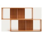 Lot de 2 étagères Litto modulables en placage de bois 101 x 76 cm