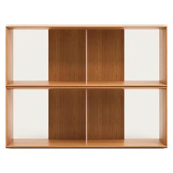 Lot de 2 étagères Litto modulables en placage de bois 101 x 76 cm