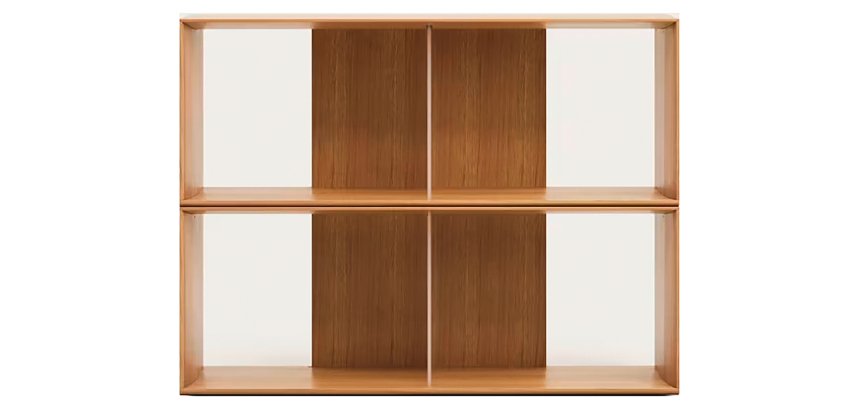 Lot de 2 étagères Litto modulables en placage de bois 101 x 76 cm