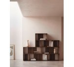 Lot de 9 étagères Litto modulables en placage de bois 202 x 114 cm