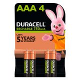 Duracell Rechargeables - Pack of 4 AAA/HR03 1.2V rechargeable batteries