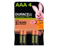 Duracell rechargeable - Pack of 4 AAA/HR03 1.2 V batteries