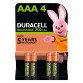 Duracell Rechargeables - Pack of 4 AAA/HR03 1.2V rechargeable batteries