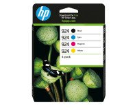 HP 924 (6C3Z1NE) Pack 4 cartuchos originales negro + colores (500 + 400x3 páginas)