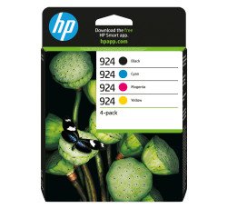 HP 924 (6C3Z1NE) Pack 4 cartuchos originales negro + colores (500 + 400x3 páginas)