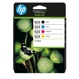 Pack 4 cartridges HP 924 kleuren voor inkjetprinter