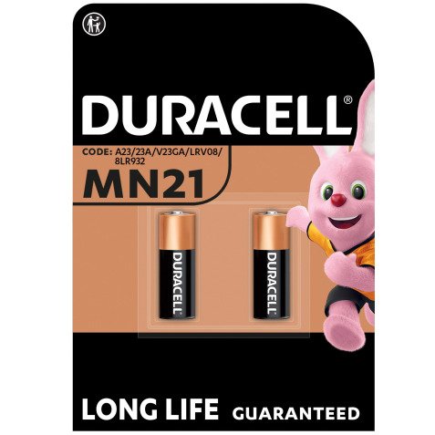 Pile alcaline MN21 Duracell - Blister de 2