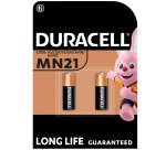 Duracell MN21 - Pack de 2 piles bâton Alcalines MN21 - 12V
