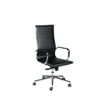 Sedia Direzionale STAR ITALIA Aurea Mood con schienale alto e struttura in acciaio cromato