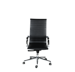 Sedia Direzionale STAR ITALIA Aurea Mood con schienale alto e struttura in acciaio cromato