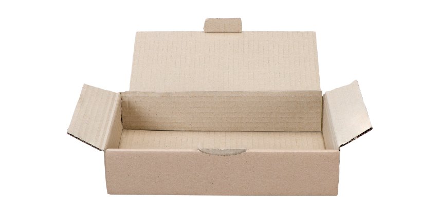 Brown single wall corrugated postal box H 5.4 x W 24 x D 18 cm