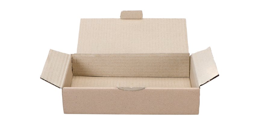 Boîte postale kraft brun simple cannelure H 5.4 x L 24 x P 18 cm