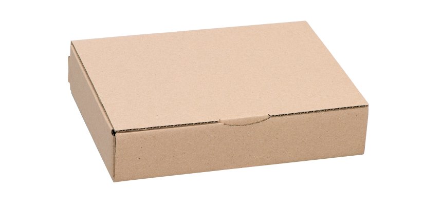 Boîte postale kraft brun simple cannelure H 5,4 x L 24 x P 18 cm