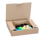 Boîte postale kraft brun simple cannelure H 5.4 x L 24 x P 18 cm