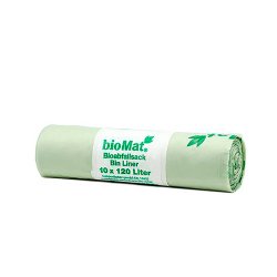 Sac poubelle pour déchets compostables "Biomat", vert - Lot de 10