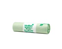 Sac poubelle pour déchets compostables "Biomat", vert - Lot de 10
