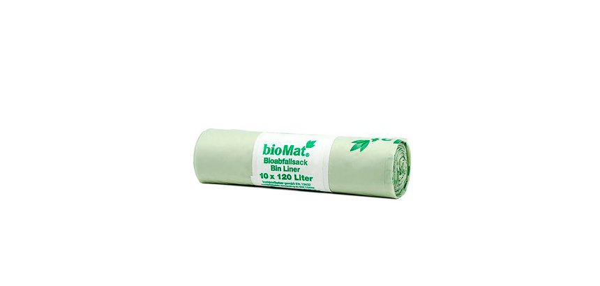 Sac poubelle pour déchets compostables "Biomat", vert - Lot de 10
