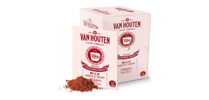 Sachets de chocolat en poudre Van Houten - Boîte de 100