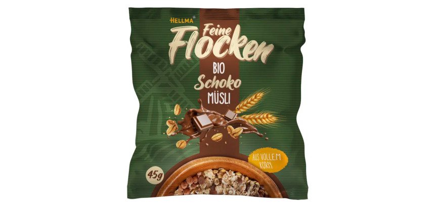 Muesli au chocolat bio, en sachet portion de 25 g