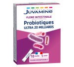 Complément alimentaire Juvamine Probiotiques Ultra 20 milliards - Boîte de 10 sticks