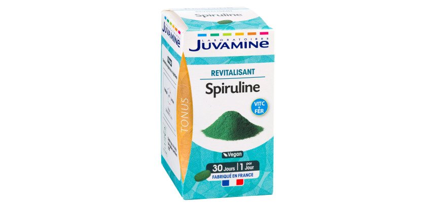 Complément alimentaire Juvamine Spiruline - Boîte de 30 comprimés