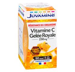 Complément alimentaire Juvamine Vitamines C Gelée royale - Boîte de 50 gellules