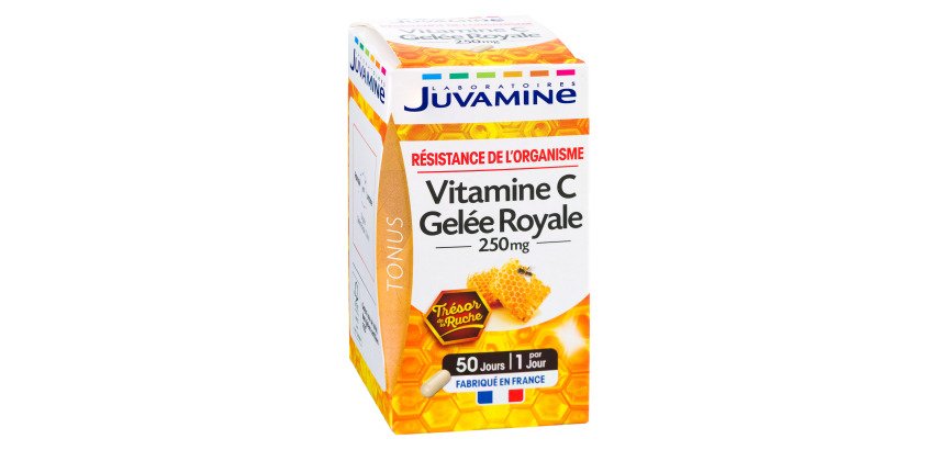 Complément alimentaire Juvamine Vitamines C Gelée royale - Boîte de 50 gellules