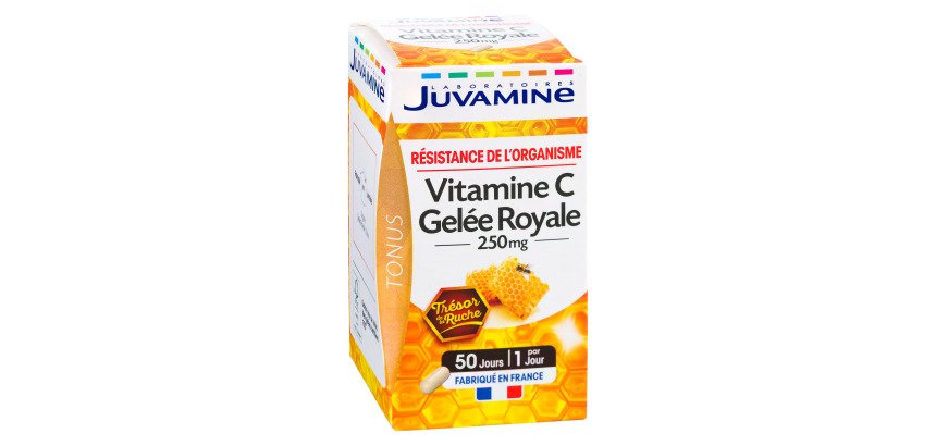 Complément alimentaire Juvamine Vitamines C Gelée royale - Boîte de 50 gellules