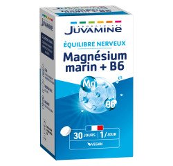 Complément alimentaire Juvamine Magnésium marin Vitamine B6 - Boîte de 30 comprimés