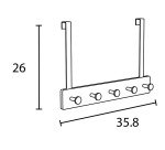 Patere de porte karako bamboo noir