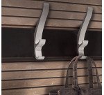 Patère quadruple Unilux gris métal/noir