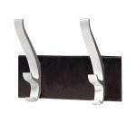 Patère double Unilux cypres gris métal/noir