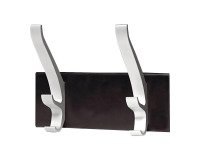 Patère double Unilux cypres gris métal/noir