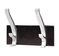 Patère double Unilux cypres gris métal/noir