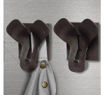 Patère trio magnétique Unilux noir