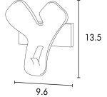 Patère trio magnétique Unilux noir