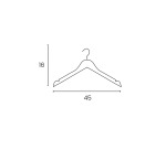 Lot 25 cintres en bois Unilux vesta