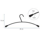 Cintre MAUL métal 460x190mm noir 5 pièces