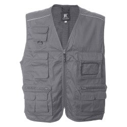 Gilet multitasche JRC New Safari, grigio, taglia