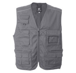Gilet multitasche JRC New Safari, grigio, taglia