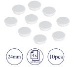 Plots magnétiques aimants Franken Ø 24 mm blanc - Lot de 10
